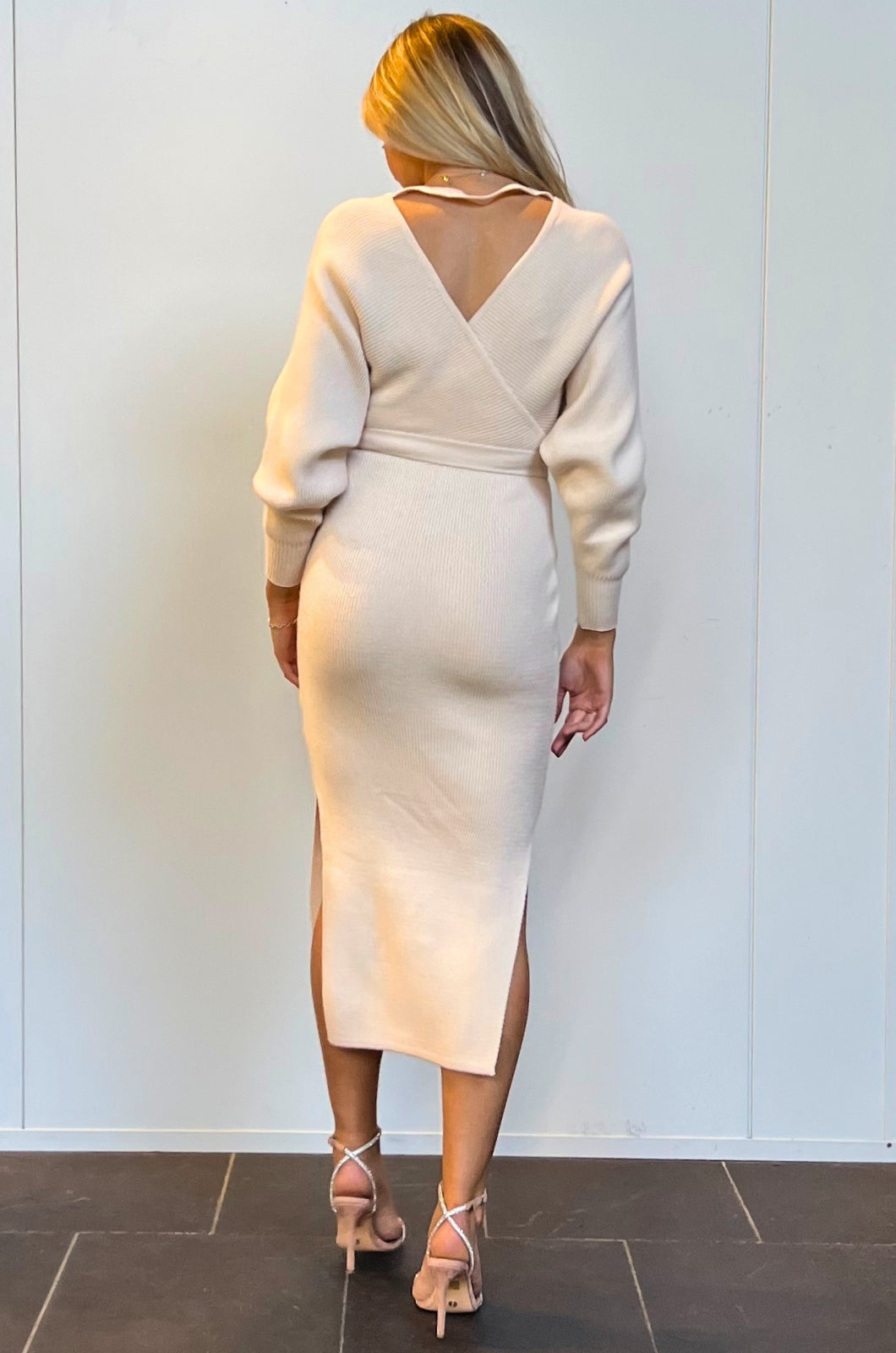 Serena Midi Dress - Nude