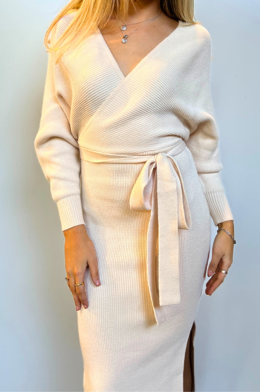 Serena Midi Dress - Nude