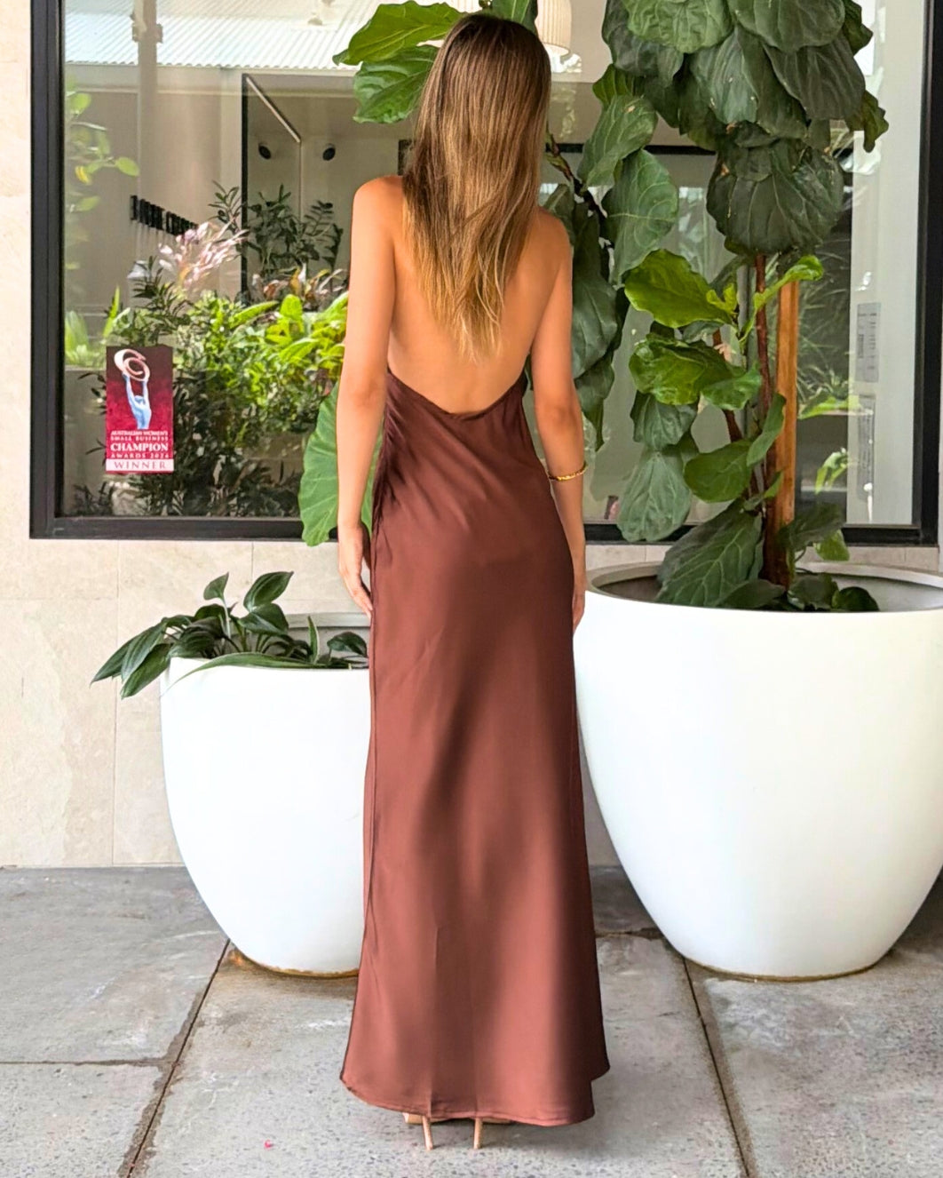 Kona Maxi Dress - Coffee