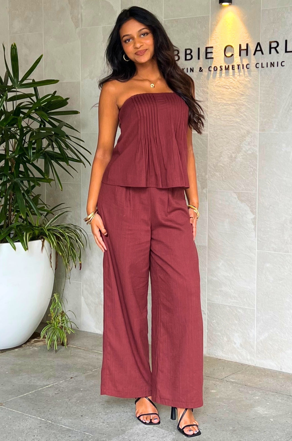 Liliana Set Pants - Brown