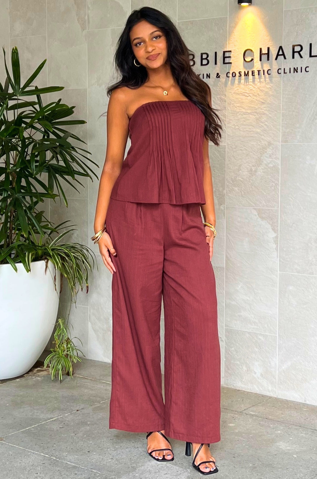 Liliana Set Pants - Brown