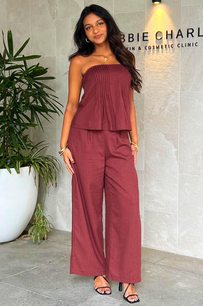 Liliana Set Pants - Brown