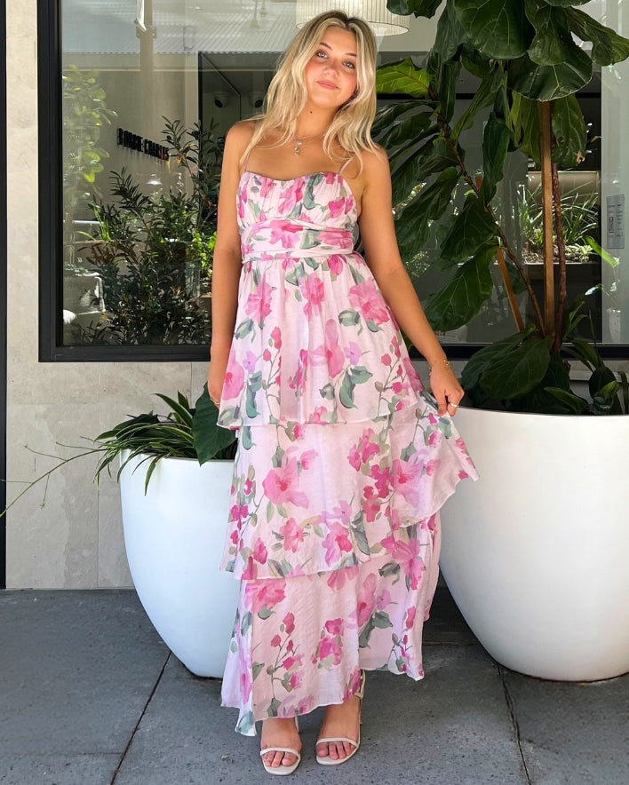 Barnia Maxi Dress - Pink