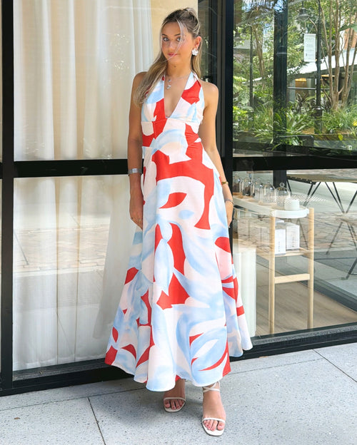 Agustina Maxi Dress - Blue Multi