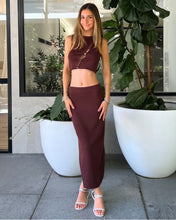Load image into Gallery viewer, Kyra Set Skirt - Brown
