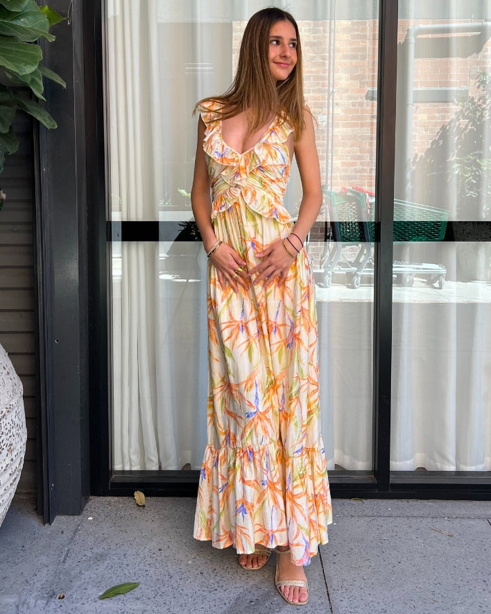 Greya Maxi Dress - Cream