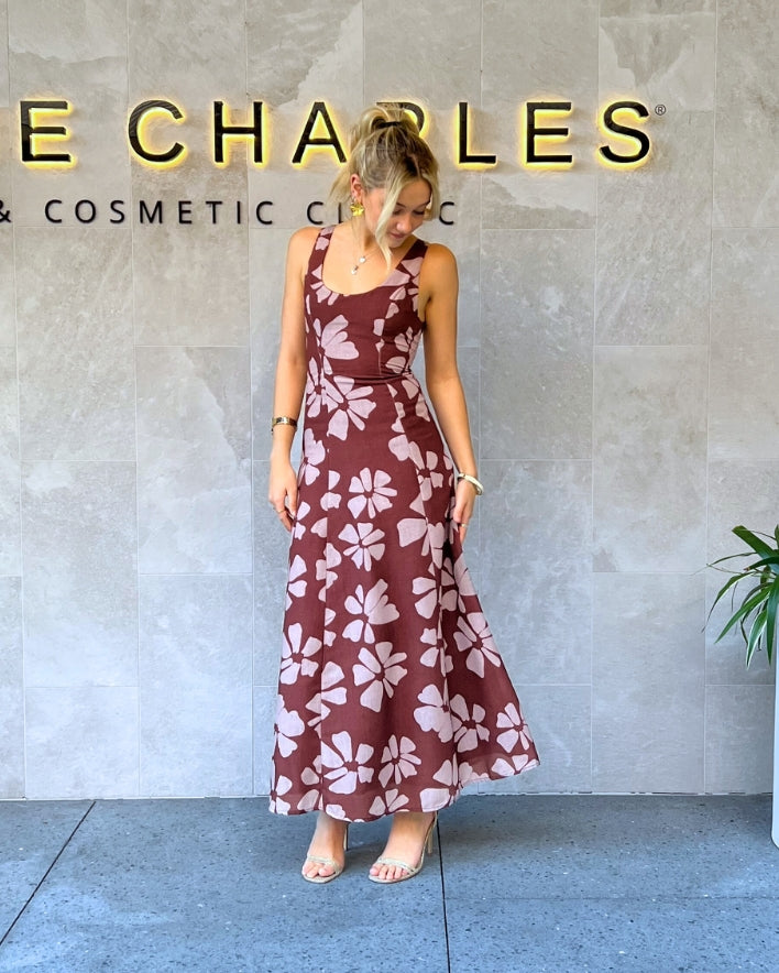 Barni Maxi Dress - Brown