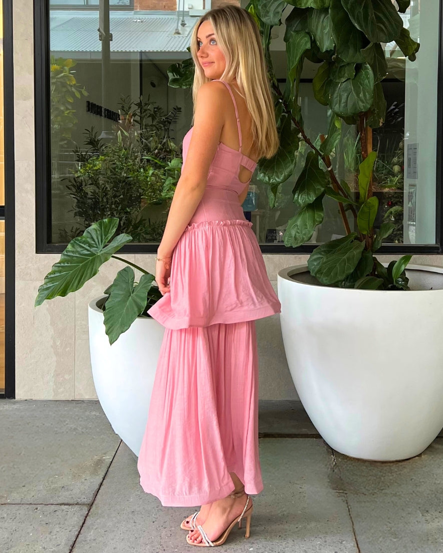 Zyra Maxi Dress - Pink