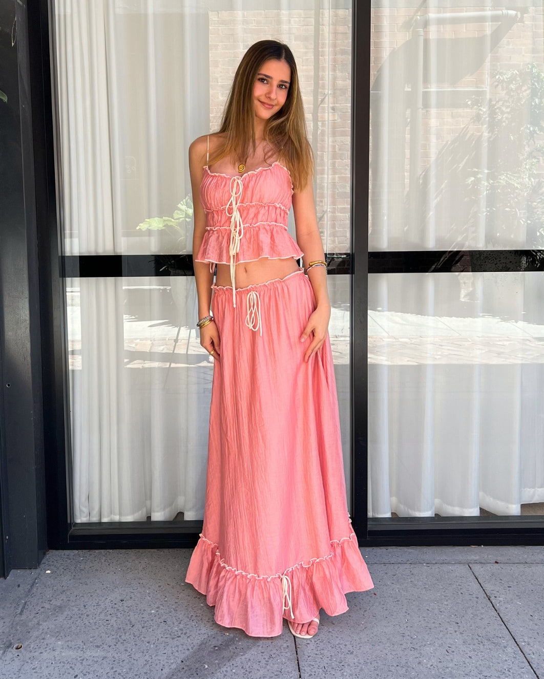 Maisie Set Skirt - Apricot