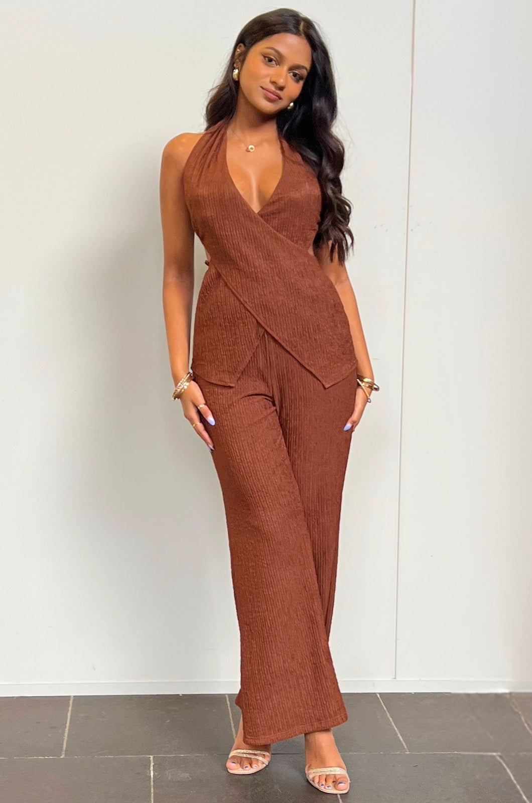 Emily Set Pants - Chocolate