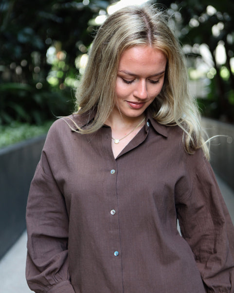 Saskia Set Top - Brown