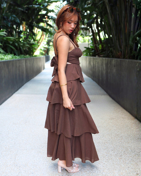 Marzia Maxi Dress - Chocolate