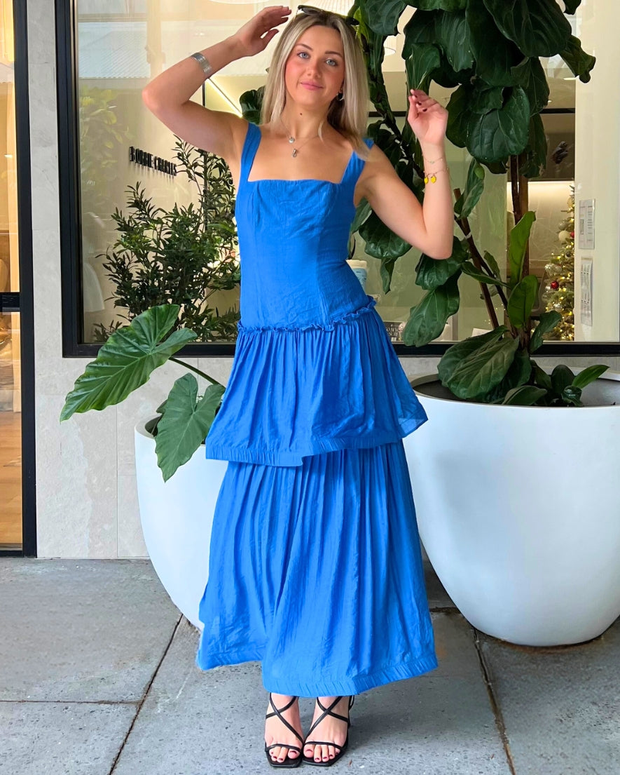 Zyra Maxi Dress - Blue