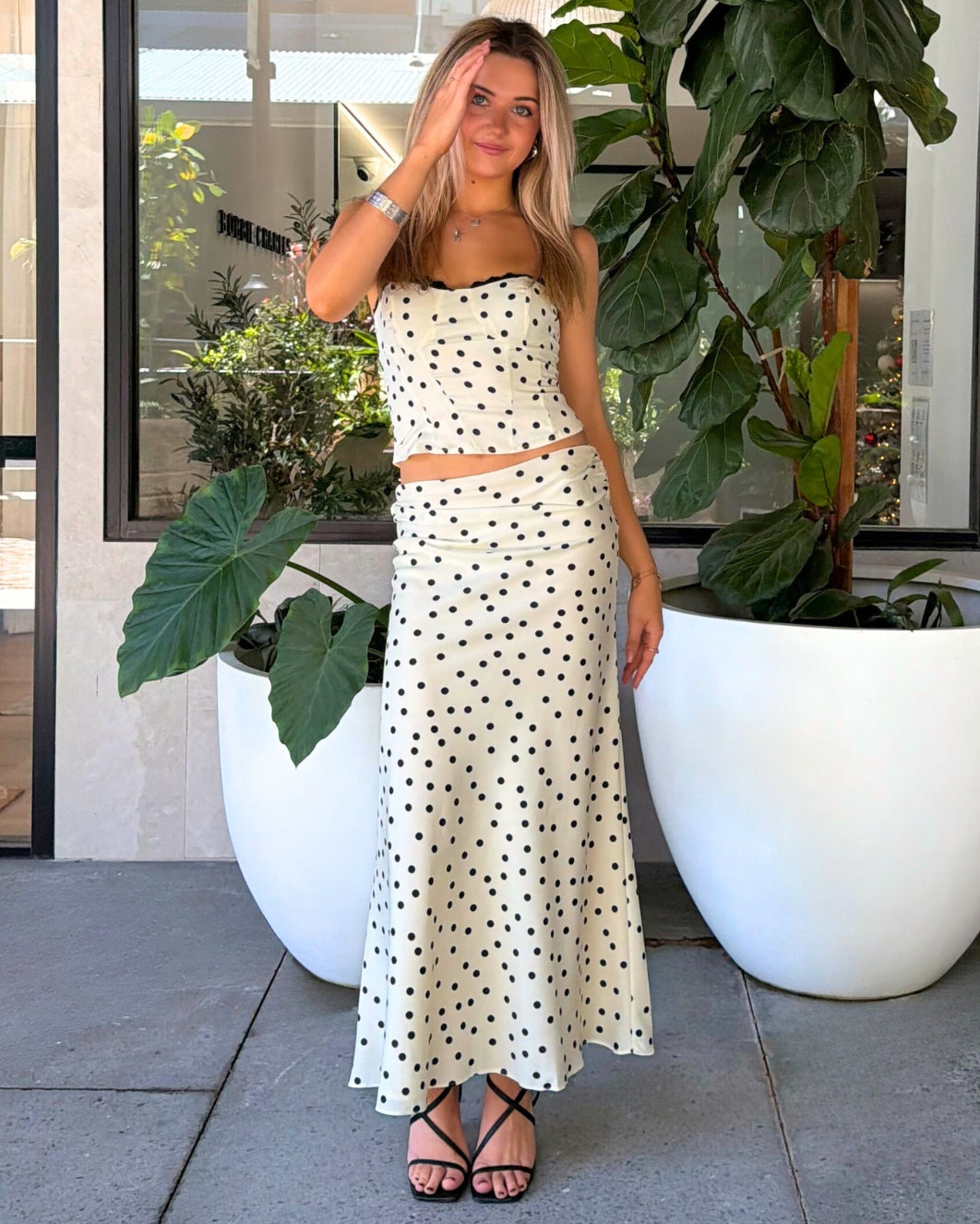 Lotty Set Top - Polka Dot