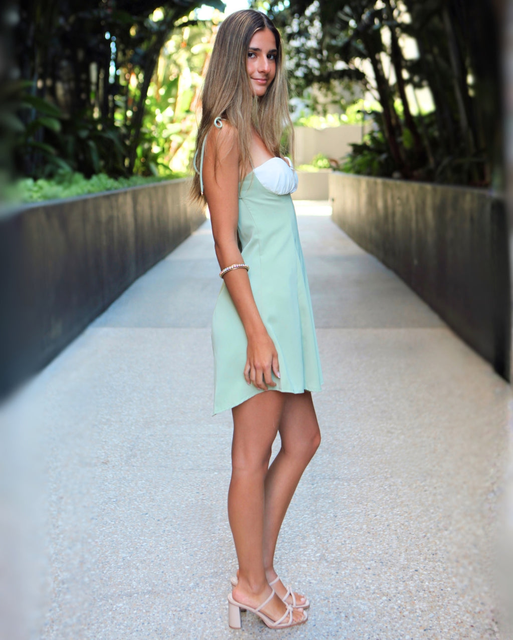 Vickie Mini Dress - Sage