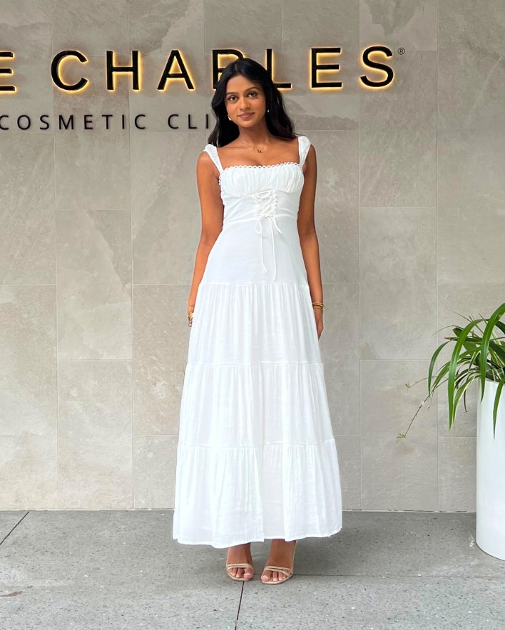 Calipo Maxi Dress - White