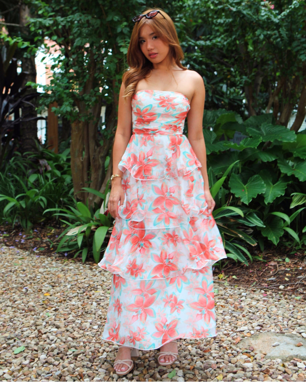 Seraphina Strapless Maxi Dress - Red