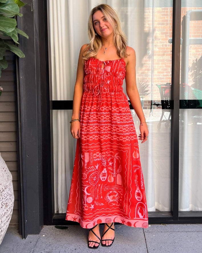 Shar Maxi Dress - Red