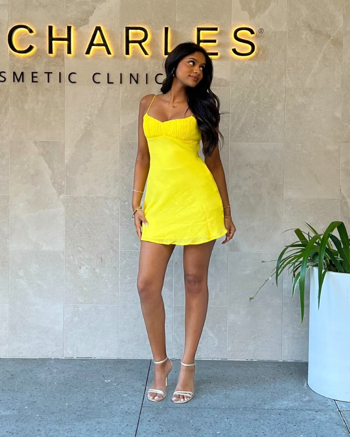 Methyr Mini Dress - Yellow