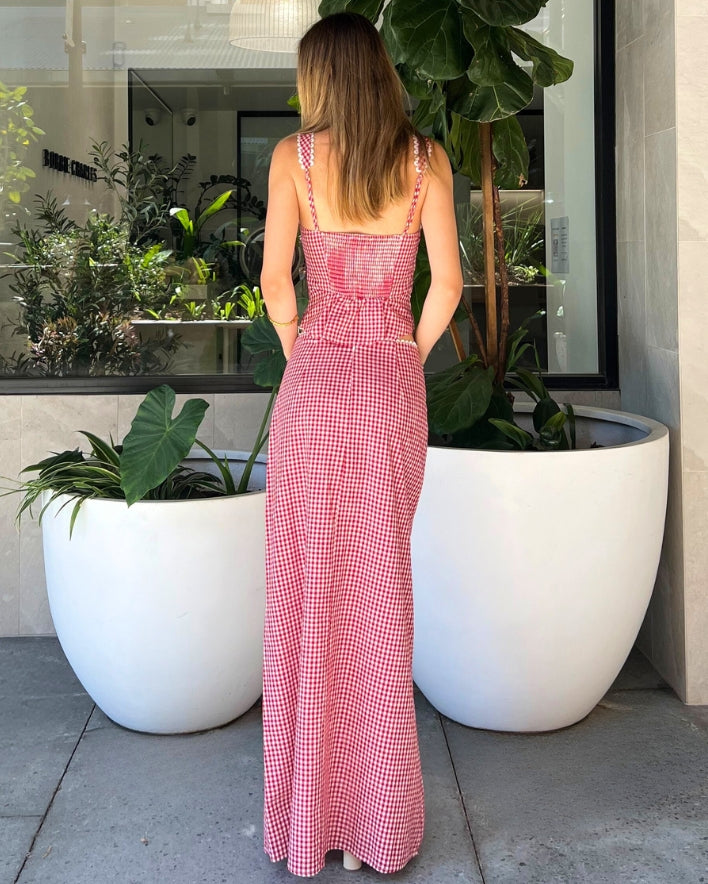 Rebecca Set Skirt - Red Check