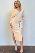 Serena Midi Dress - Nude