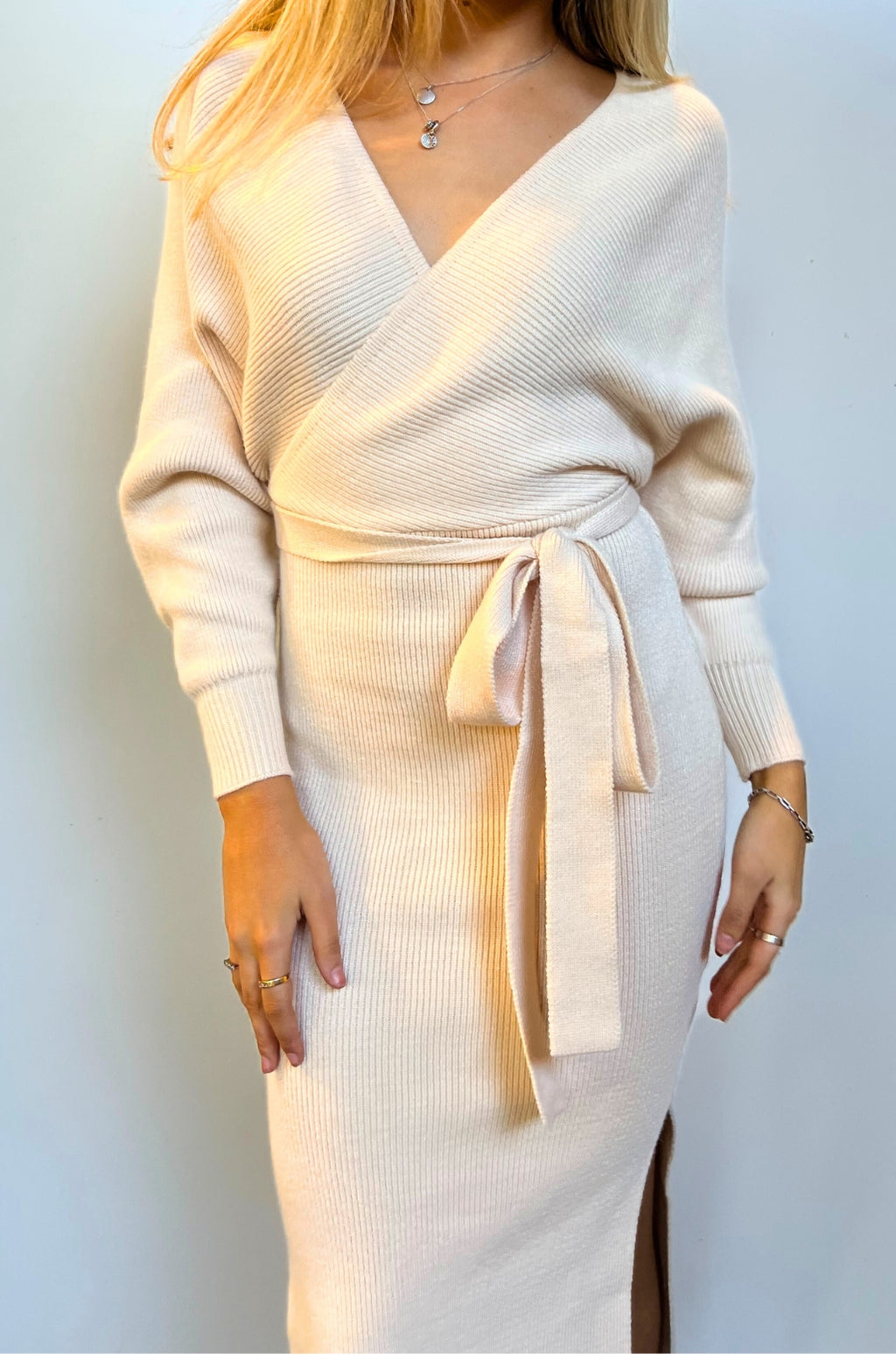 Serena Midi Dress - Nude