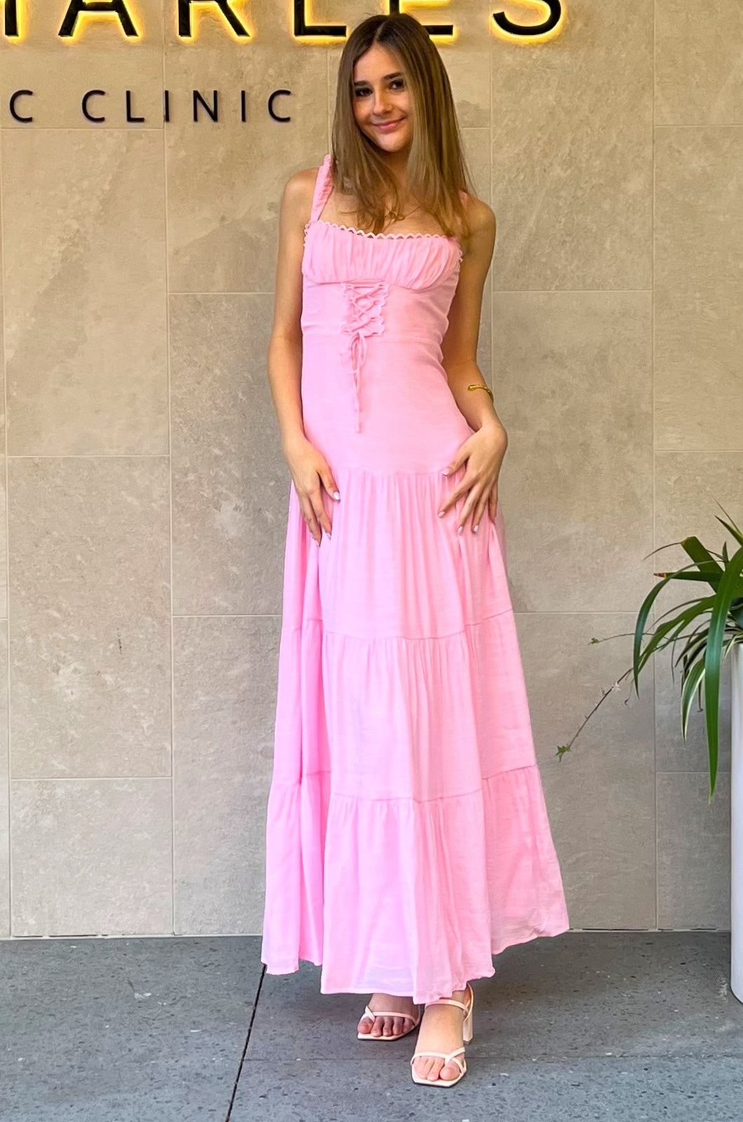 Calipo Maxi Dress - Pink