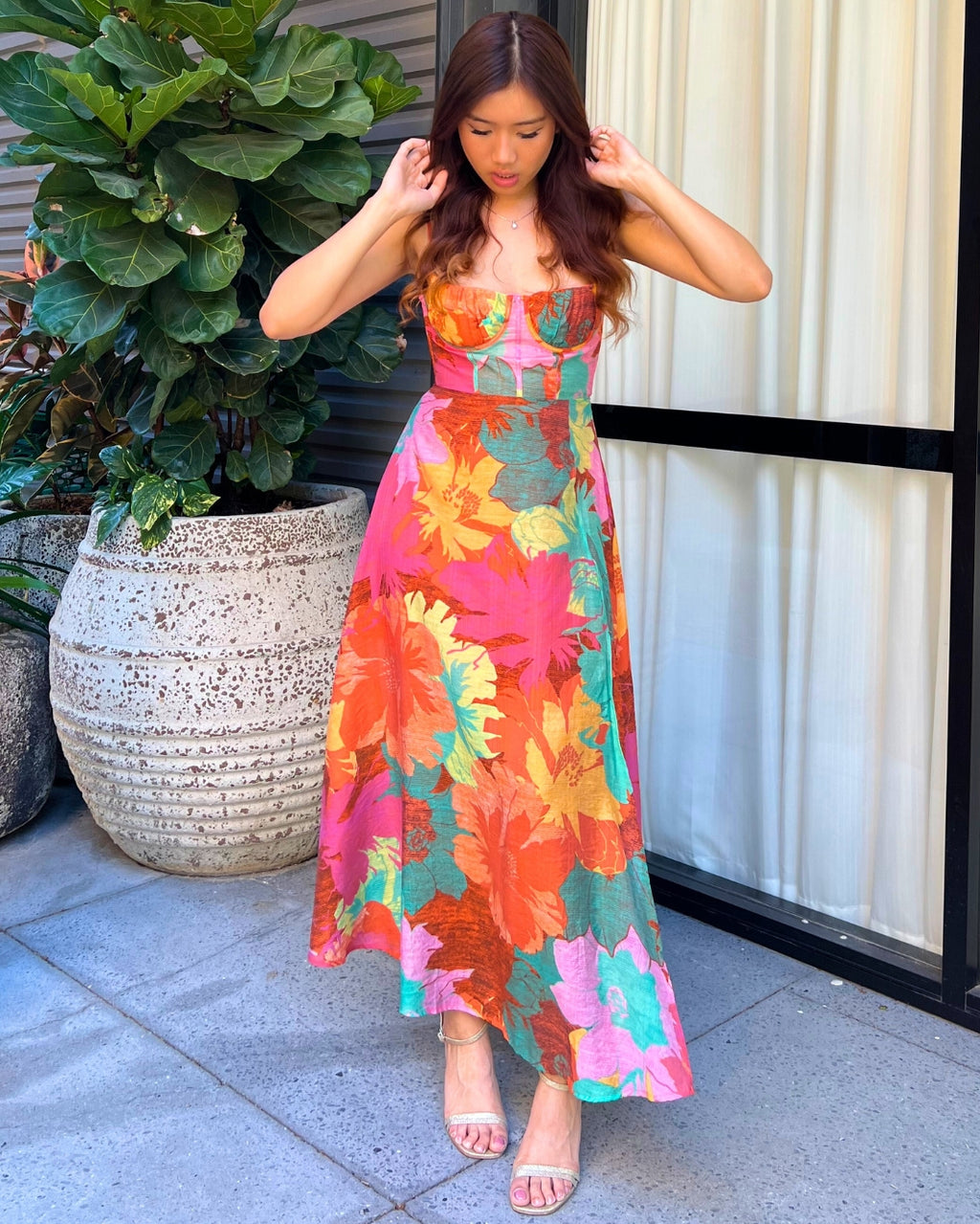 Radha Maxi Dress - Orange