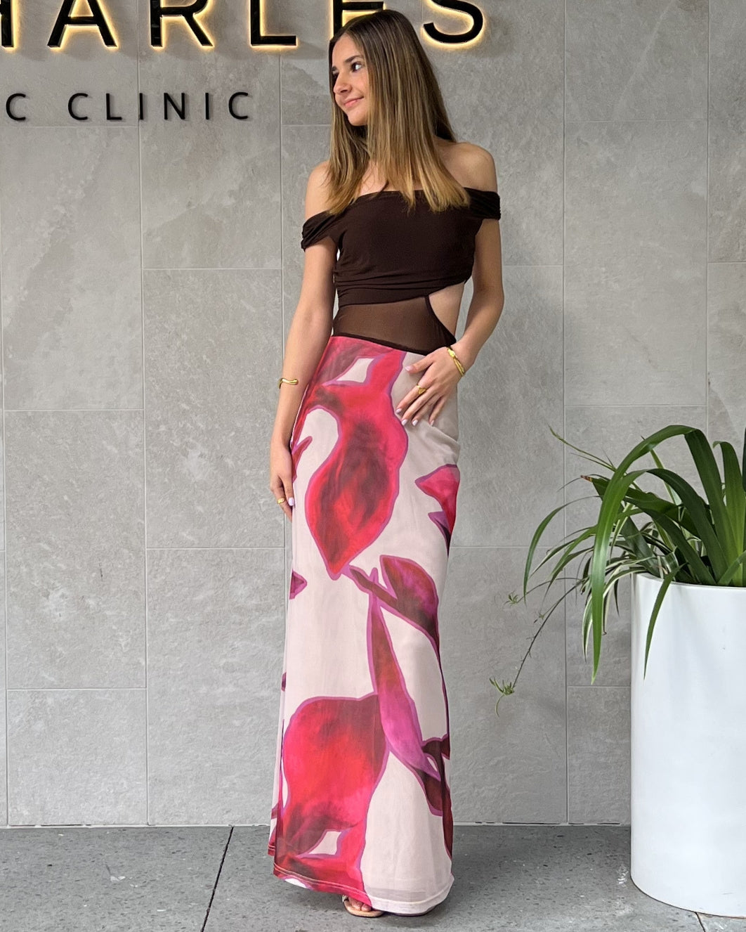 Amaya Maxi Dress - Chocolate