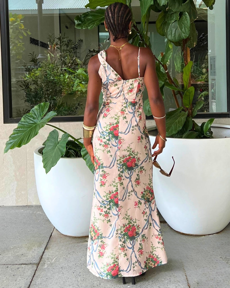 Ruma Maxi Dress - Creme Pink