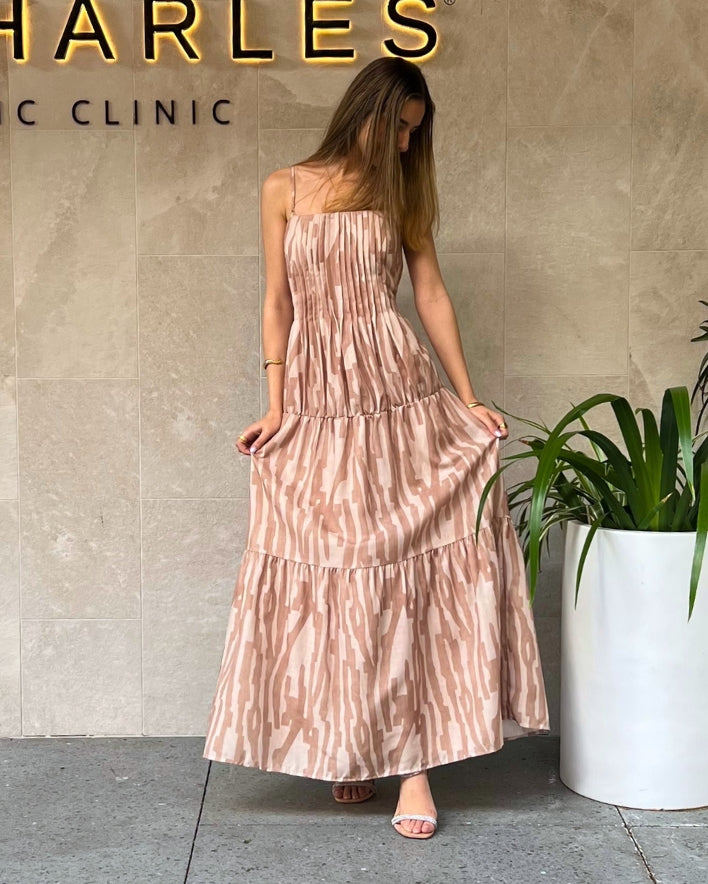 Calliope Maxi Dress - Coffee