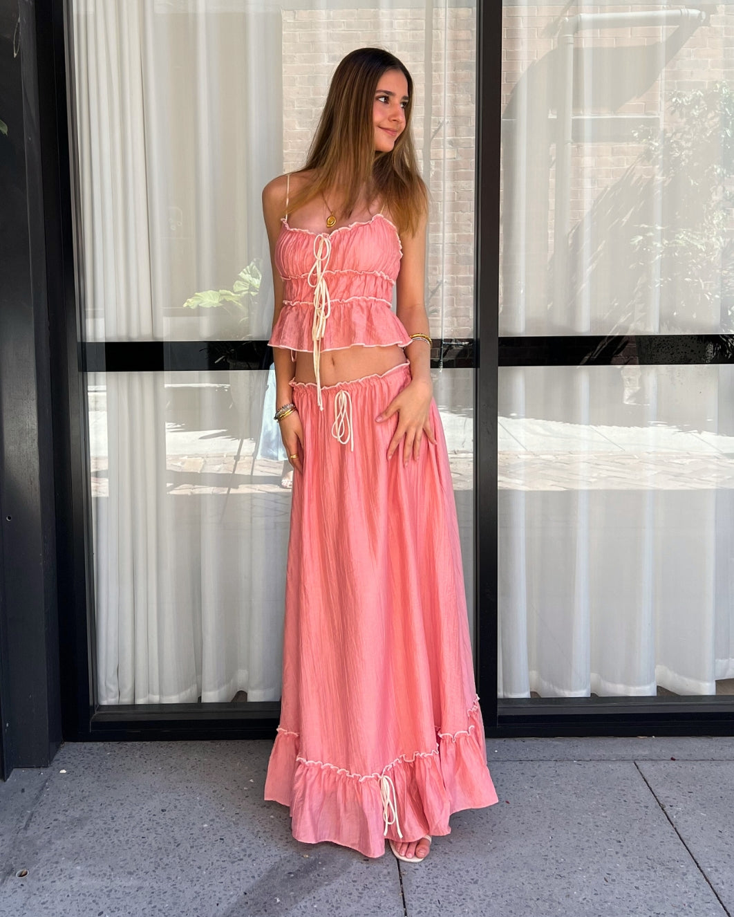 Maisie Set Skirt - Apricot