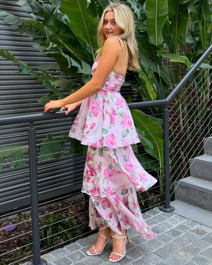 Barnia Maxi Dress - Pink