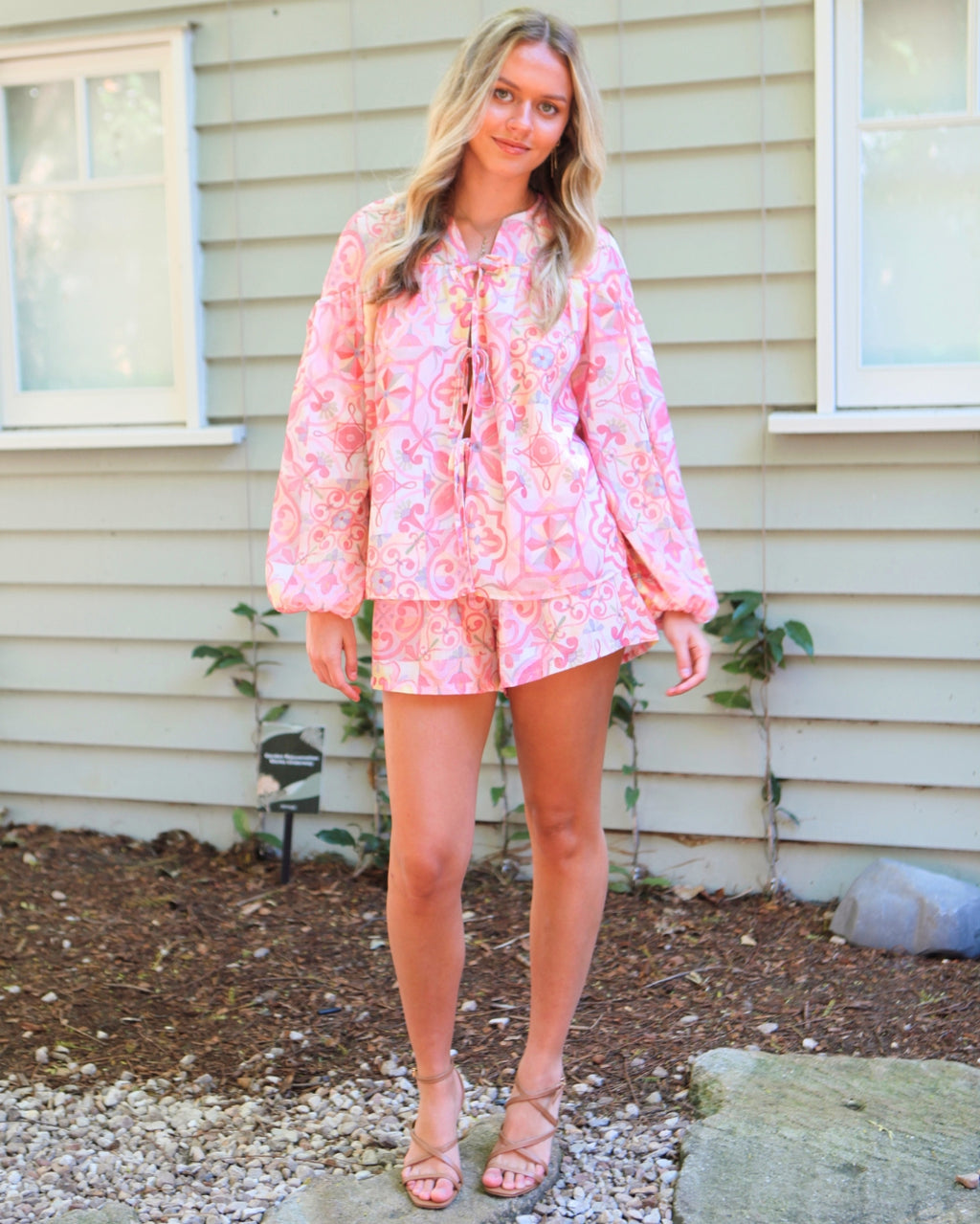 Polly Set Top - Blush