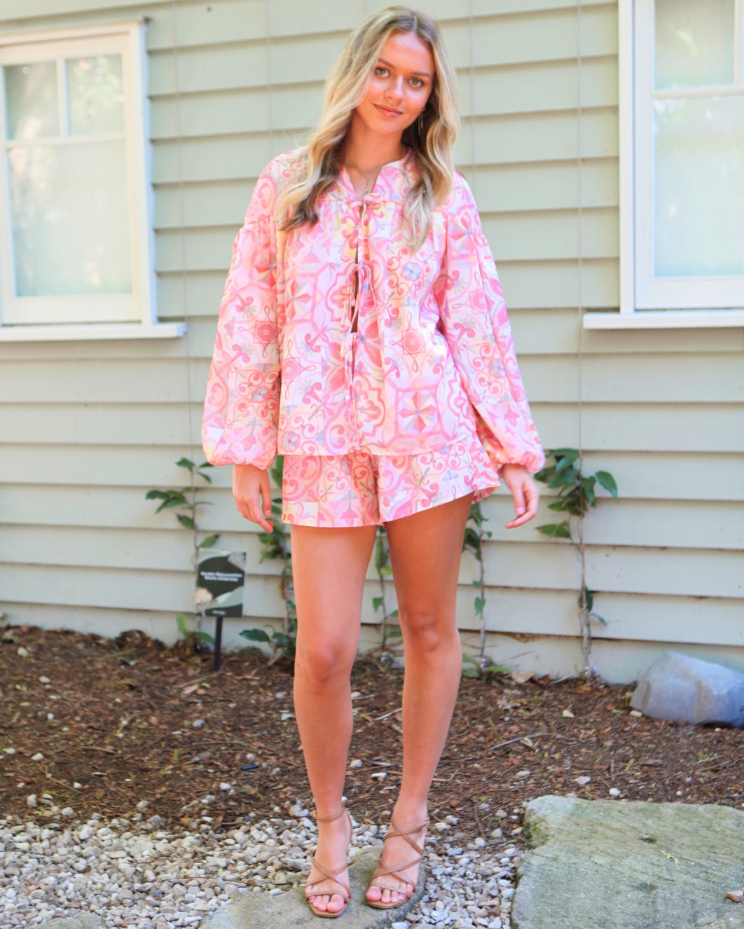 Polly Set Top - Blush