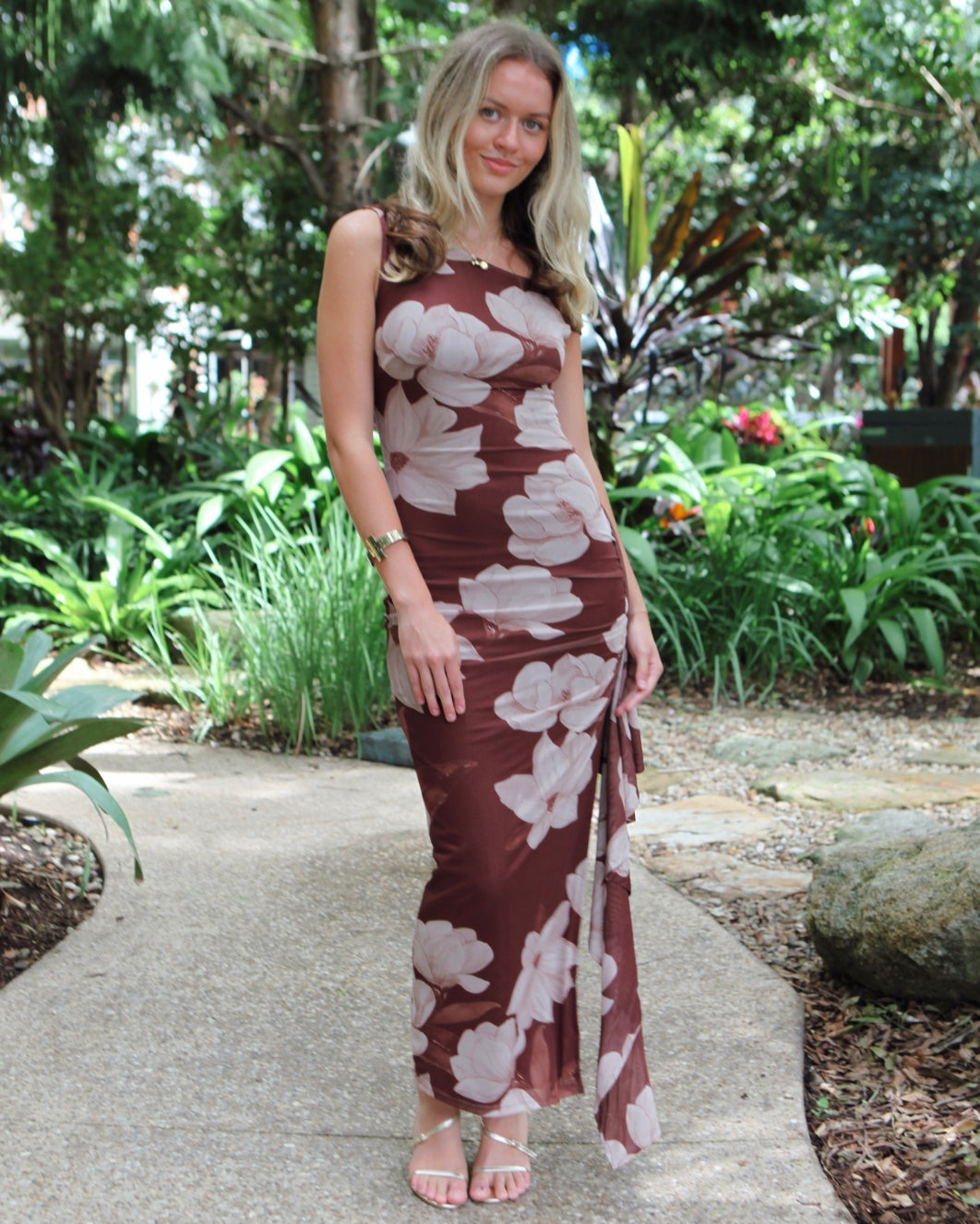 Bruna Maxi Dress - Brown
