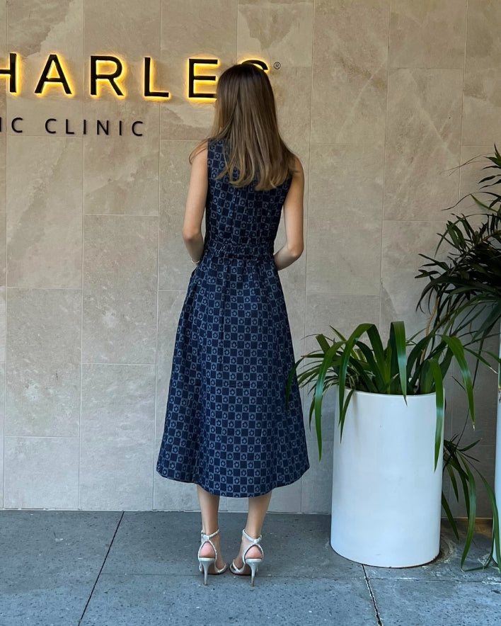 Izzy Midi Dress - Indigo