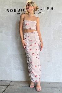 Jolene Set Skirt - Red Bow