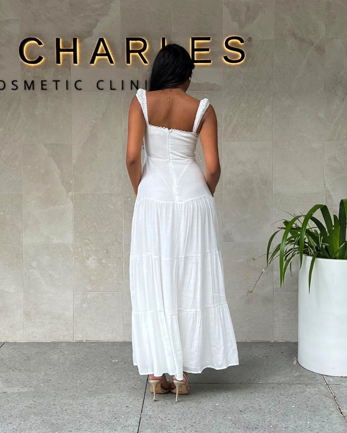 Calipo Maxi Dress - White