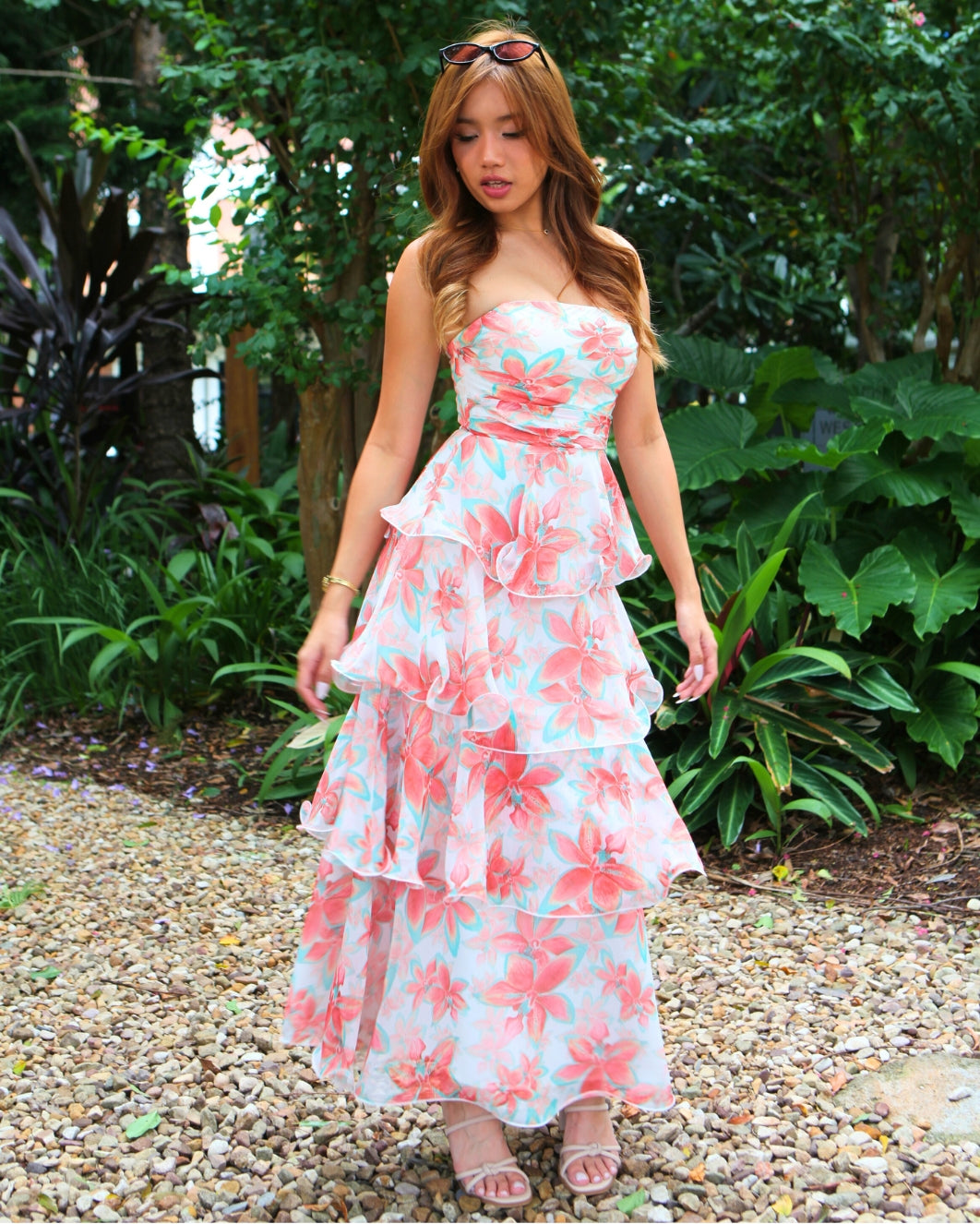 Seraphina Strapless Maxi Dress - Red