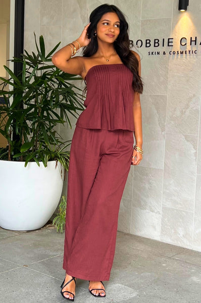 Liliana Set Top - Brown