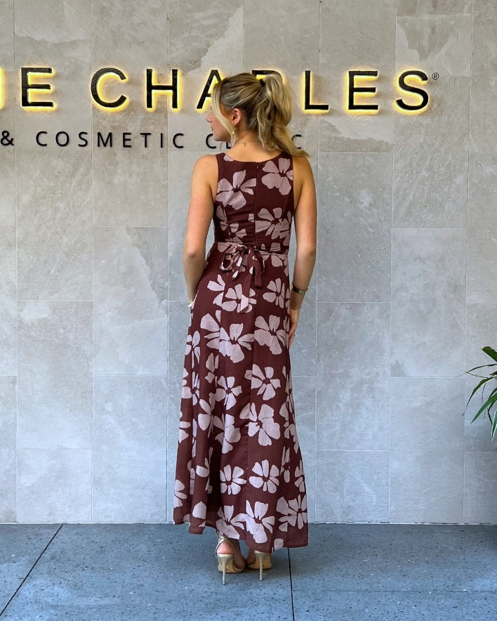 Barni Maxi Dress - Brown