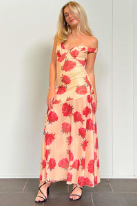 Tildi Maxi Dress - Yellow/Red