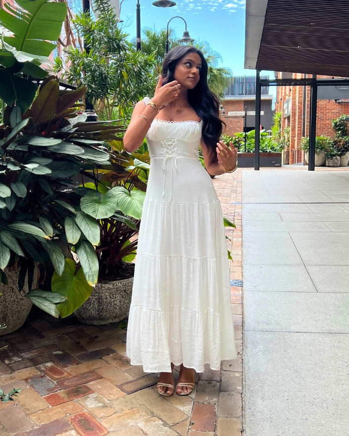Calipo Maxi Dress - White