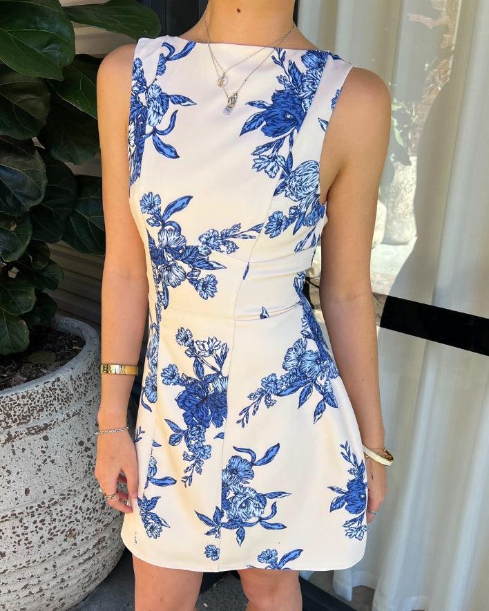 Lani Mini Dress - Blue