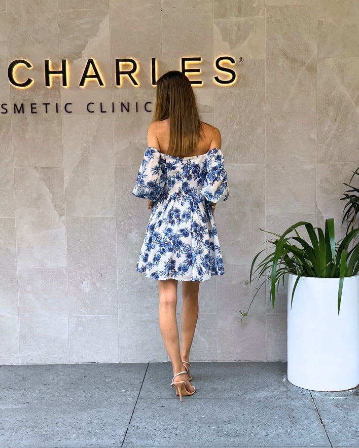 Calla Mini Dress - Blue