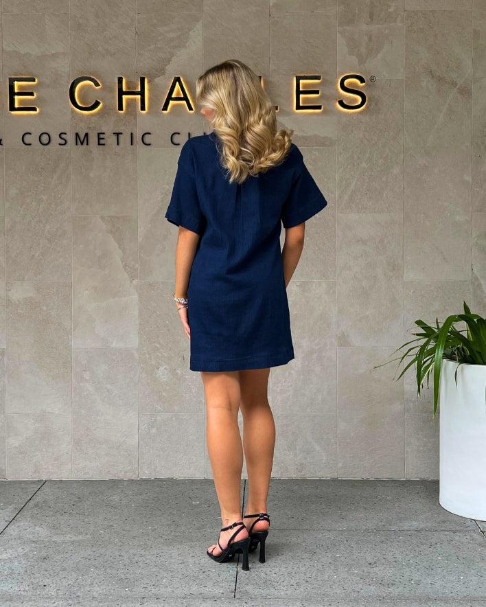 Belinda Mini Dress - Indigo