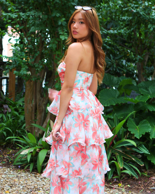 Seraphina Strapless Maxi Dress - Red