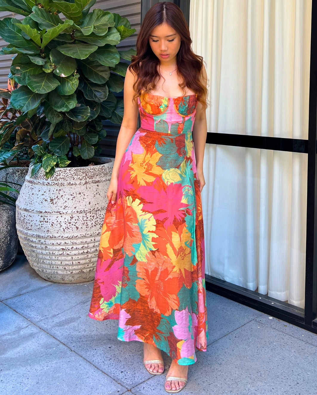 Radha Maxi Dress - Orange