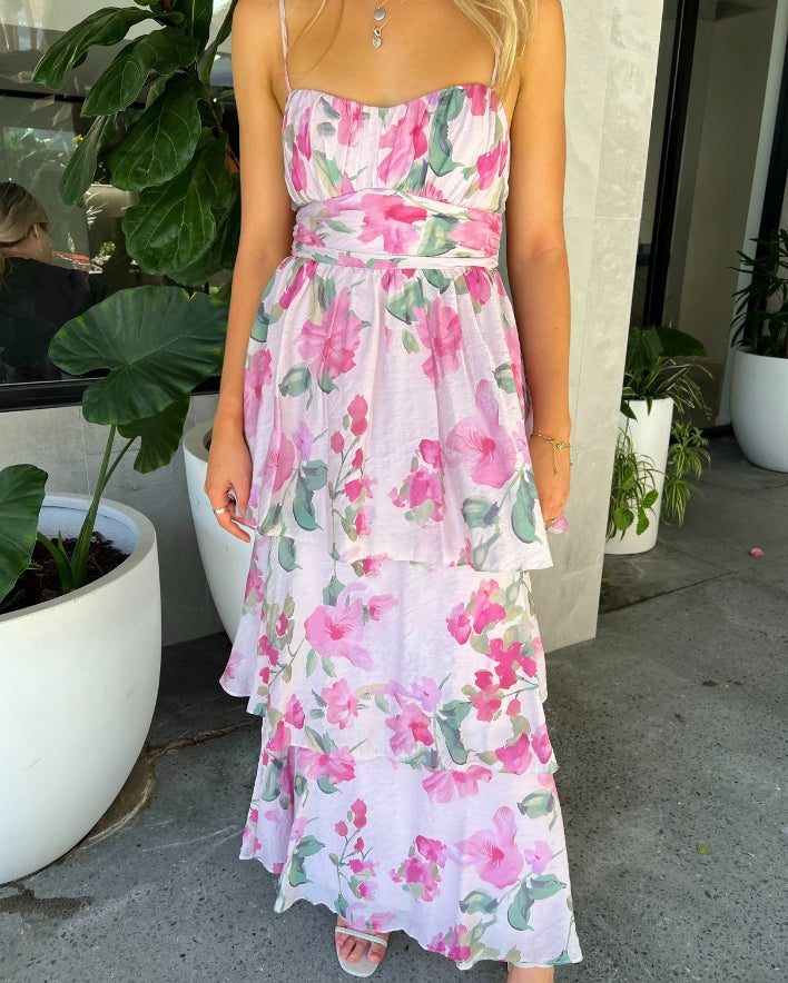 Barnia Maxi Dress - Pink